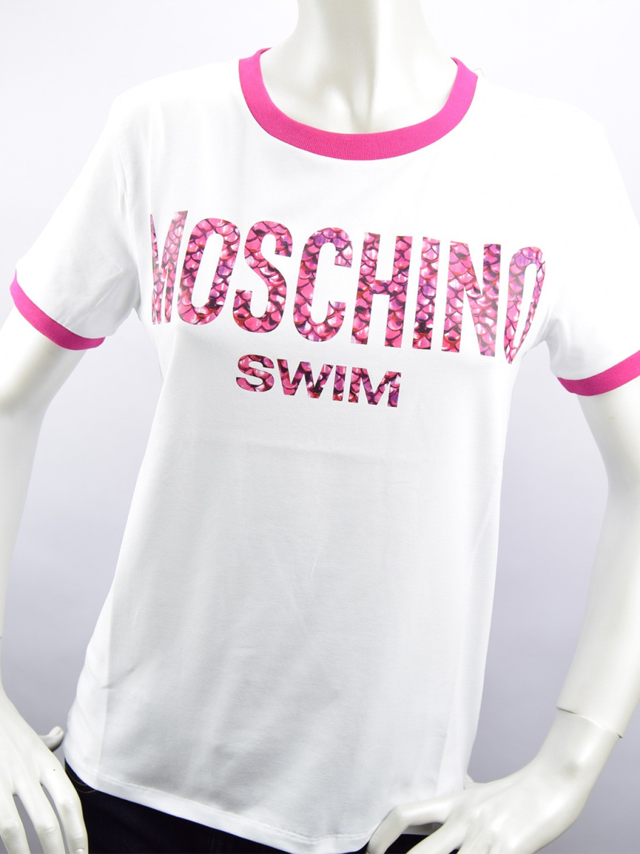 Moschino Swim Donna T-shirt Logo multicolore