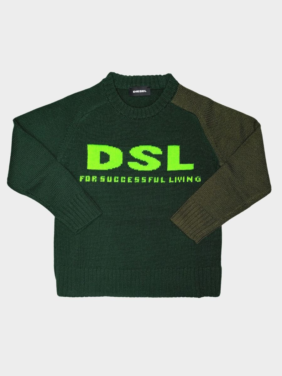 Diesel Abbigliamento Maglieria Casual Maglia Verde Bambini e ragazzi Cotone
