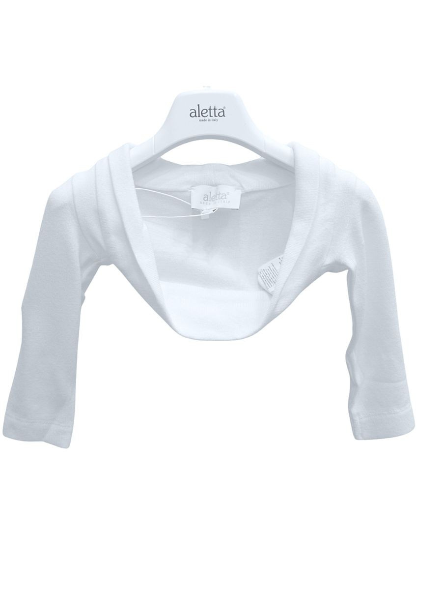 Aletta Abbigliamento Giacche Elegante Coprispalle Bianco Bimba Viscosa