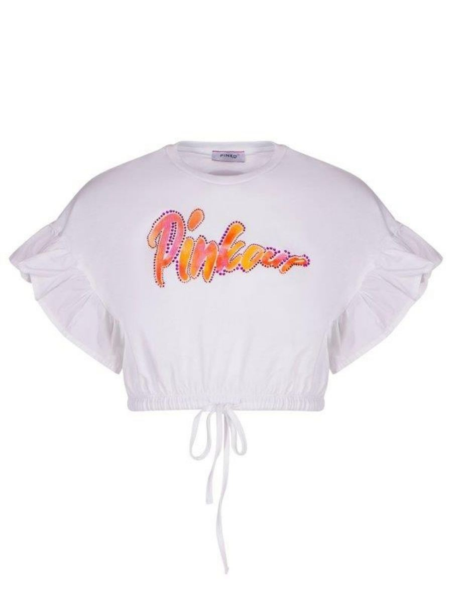 Pinko Abbigliamento T-Shirt e Polo Casual T-shirt Bianco Bambine e ragazze Cotone