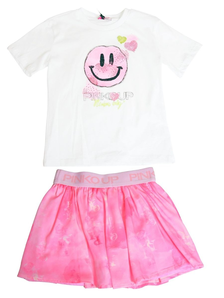 Pinko Abbigliamento Completi Casual Completo Bianco Bambine e ragazze Cotone