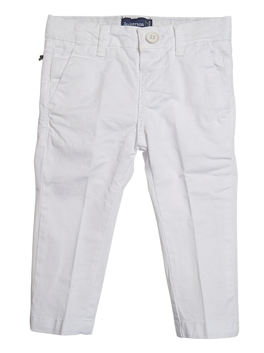 Jeckerson Abbigliamento Pantaloni Casual Pantaloni Bianco Bimbo Cotone