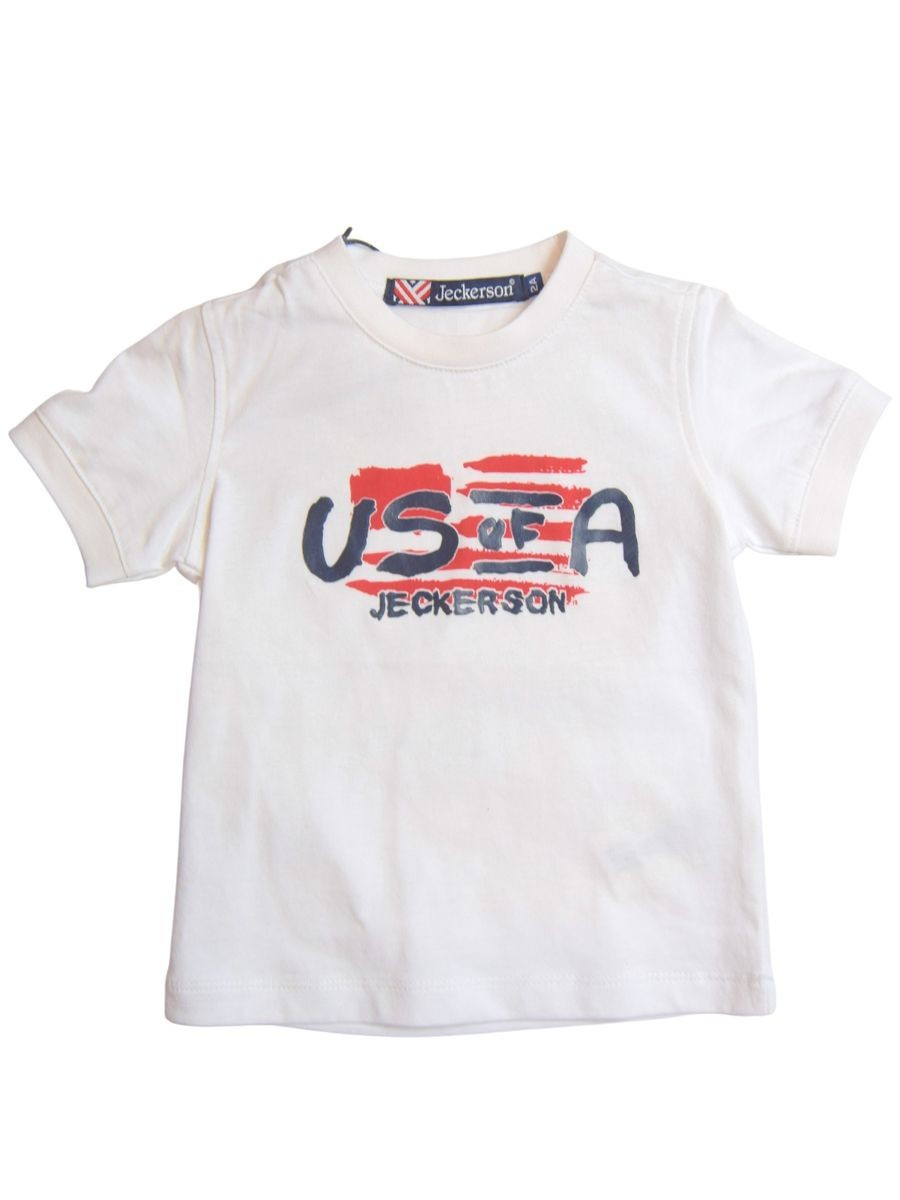 Jeckerson Abbigliamento T-Shirt e Polo Casual T-shirt Bianco Bambini e ragazzi Cotone