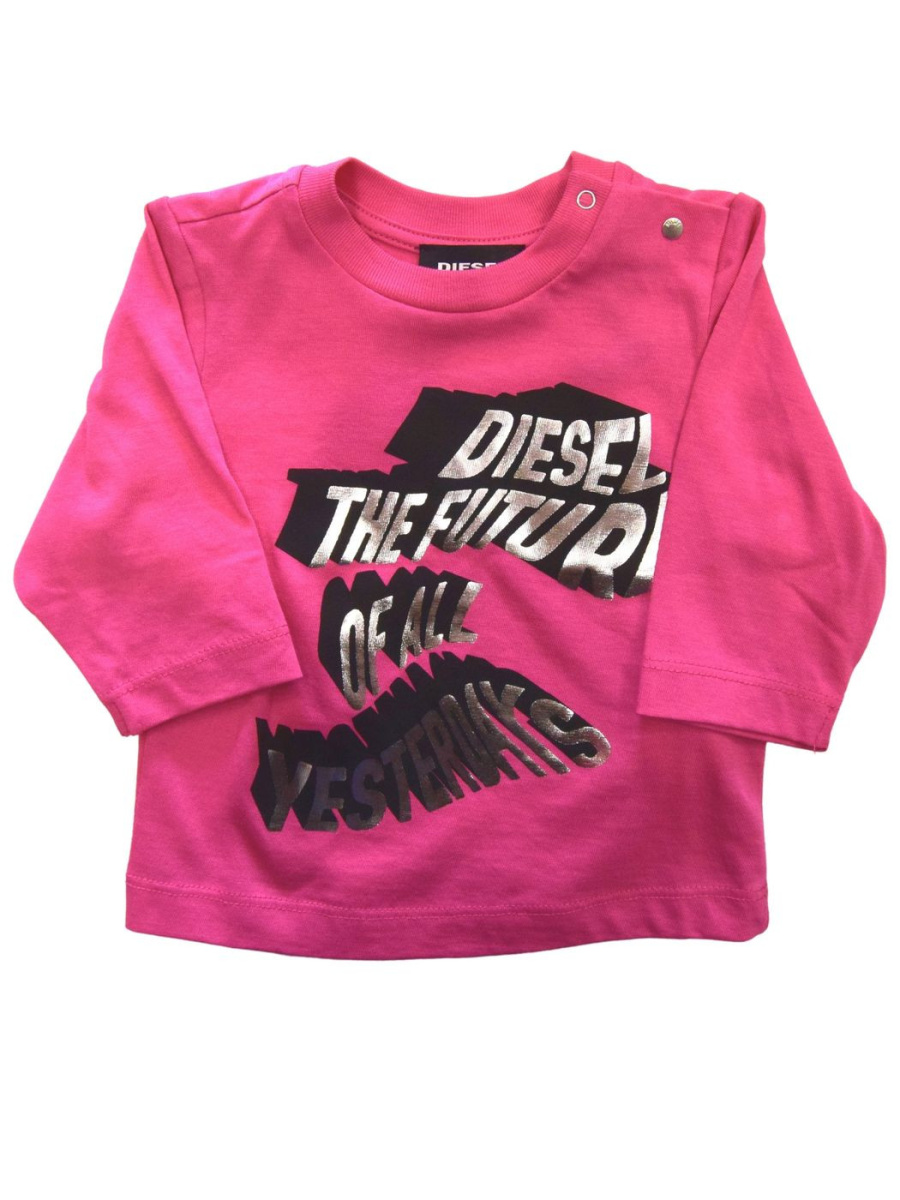 Diesel Abbigliamento T-Shirt e Polo Casual T-shirt Fucsia Bimba Cotone