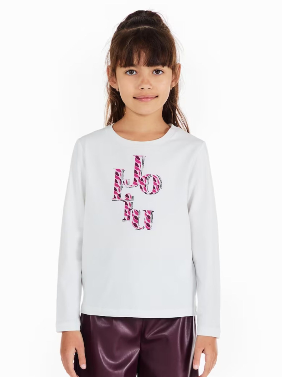 Liu jo Abbigliamento Maglieria Casual T-shirt Bianco Bambine e ragazze Cotone