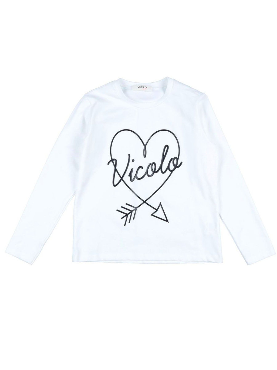Vicolo Abbigliamento Maglieria Casual T-shirt Bianco Bambine e ragazze Cotone