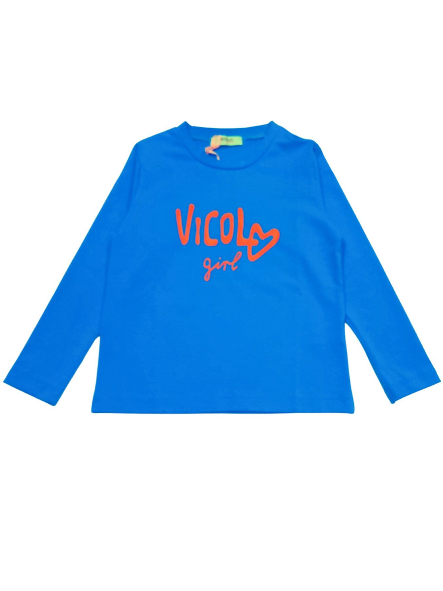 Vicolo Abbigliamento Maglieria Casual T-shirt Blu Bambine e ragazze Cotone