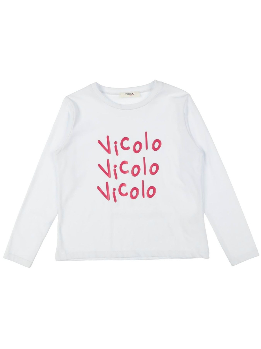 Vicolo Abbigliamento Maglieria Casual T-shirt Bianco Bambine e ragazze Cotone