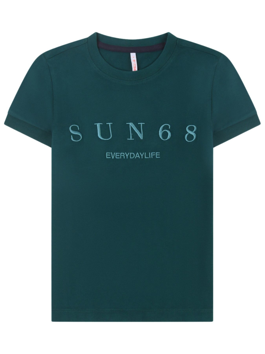 SUN68 Abbigliamento Maglieria Casual T-shirt Verde Bambini e ragazzi Cotone