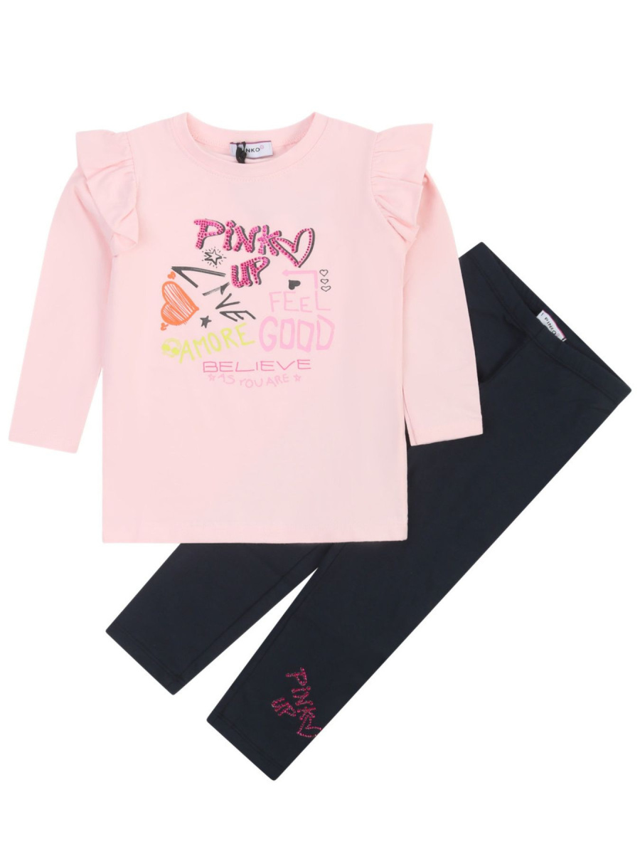 Pinko Abbigliamento Completi Casual Completo Rosa Bambine e ragazze Cotone