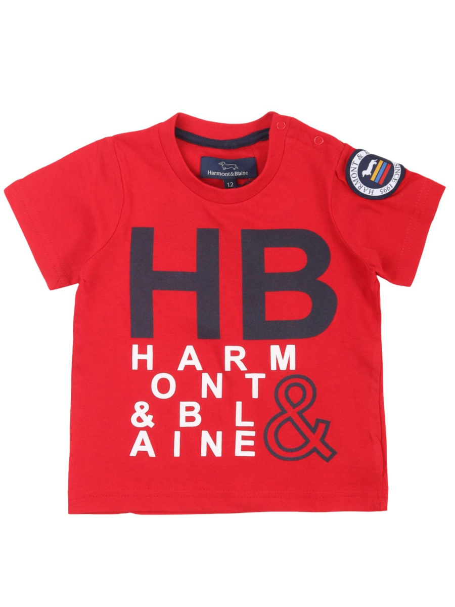 Harmont & Blaine Abbigliamento T-Shirt e Polo Casual T-shirt Rosso Bimbo Cotone
