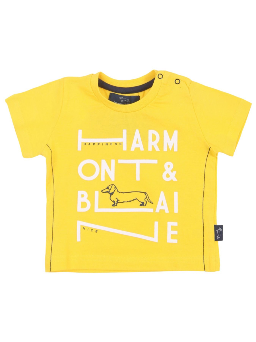 Harmont & Blaine Abbigliamento T-Shirt e Polo Casual T-shirt Giallo Bimbo Cotone